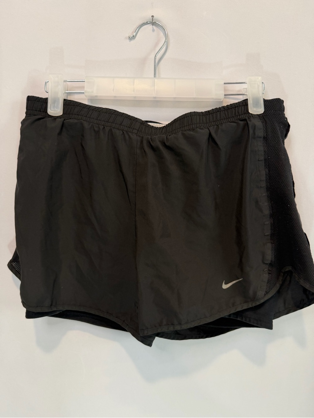 Nike Women's Black Athletic Shorts with Reflective Swoosh